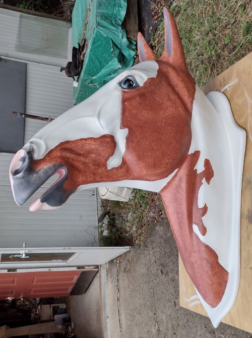 Horse Head Custom Painted, Life Size fiberglass > Life Size Horses > Carousel